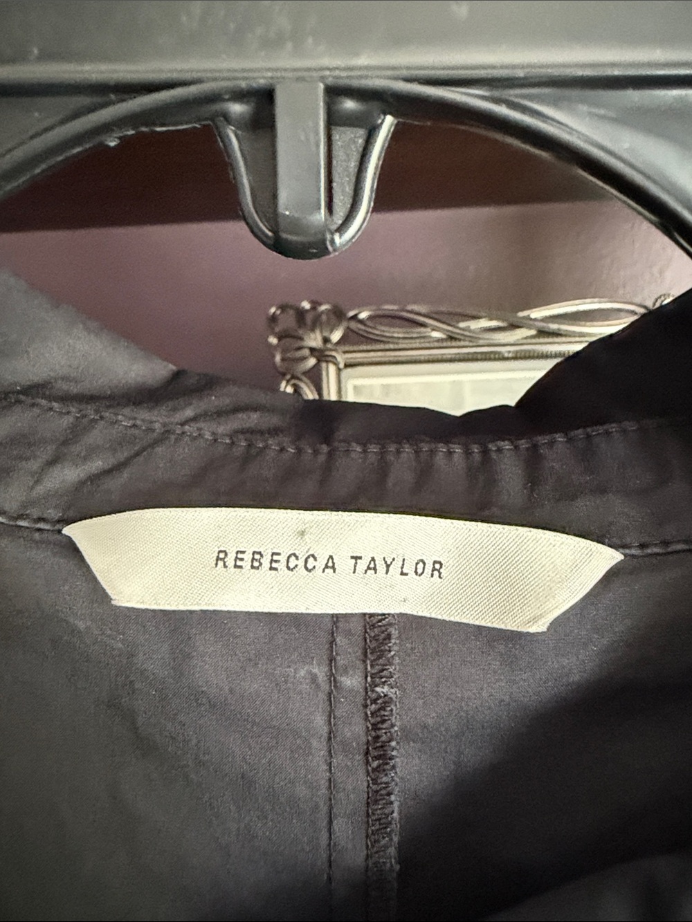 Rebecca Taylor Black Short-Sleeve Button-Down Peplum Shirt - Picture 2 of 5